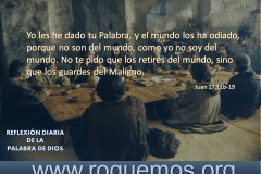 no son del mundo