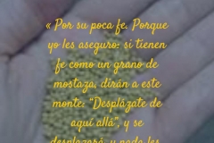 Por su poca fe