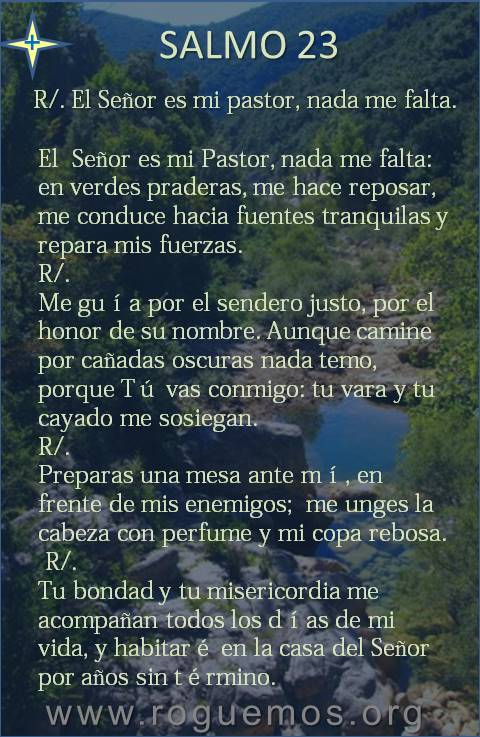 Tu eres mi pastor, nada me falta